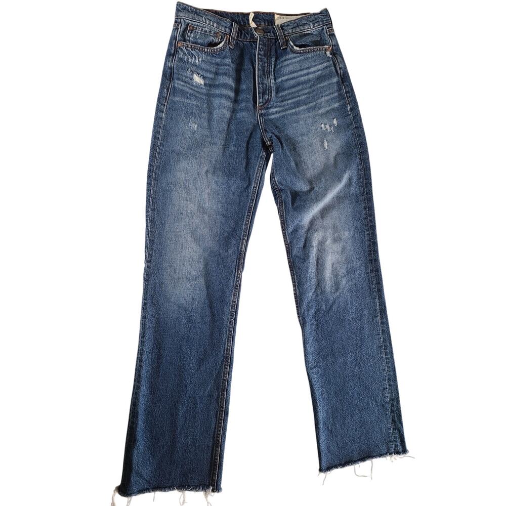 Rag & Bone Alex High Rise Straight Ash Rinse Jeans